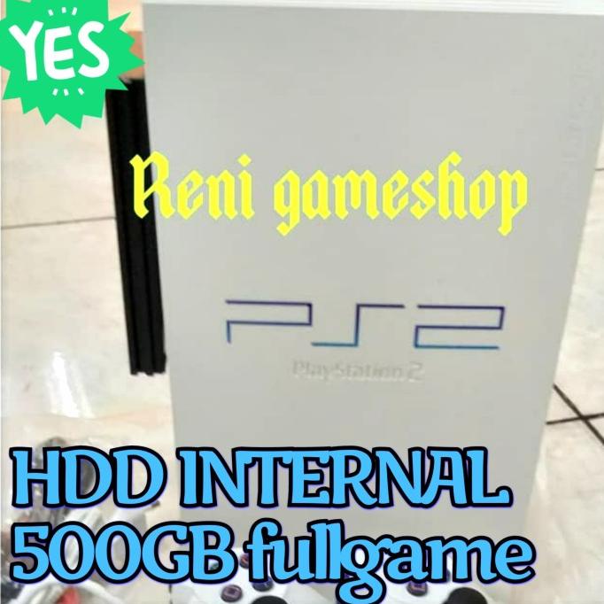 PLAYSTATION 2 PS2 WR.PUTIH LIMITED EDITION HDD 500GB fullgame