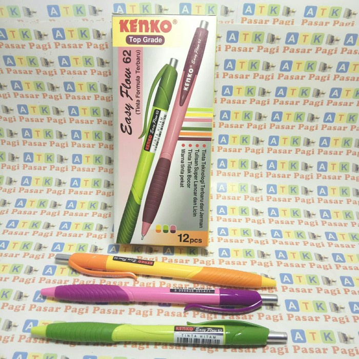

Gilaa!!! Pen / Pulpen Easy Flow 62 Kenko Trendi