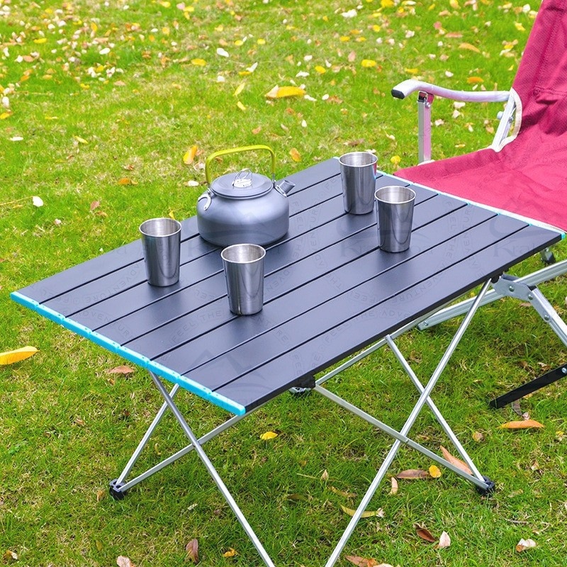 【COD】 Meja Lipat Outdoor Aluminium Kecil` Portable Foldable Alumunium Table` Ringan Mancing Camping Piknik Taman