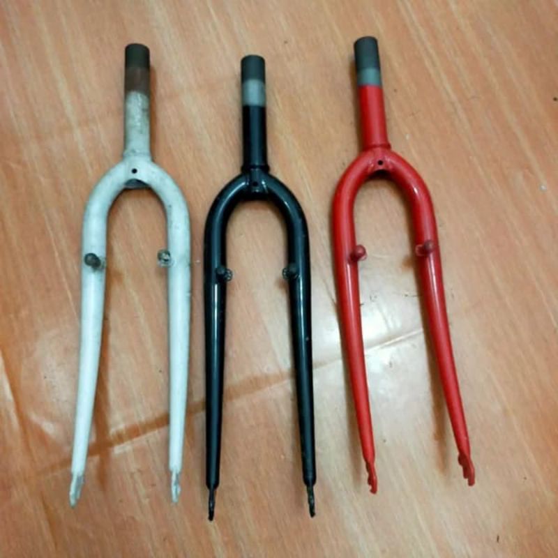 Fork Sepeda 26 Inci Rigid V-Brake Diameter 31.6 mm Model Drat untuk Sepeda Jadul