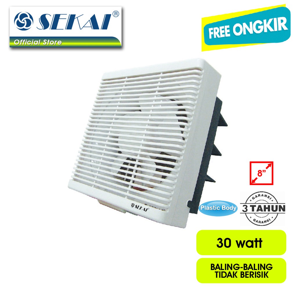 SEKAI  Exhaust Fan Dinding / Kipas Angin Hexos 8 Inch - WEF 890