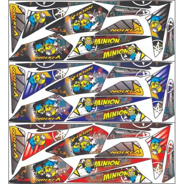 Striping Vixion 2010 2011 2012 Old / Lama Variasi Sticker Stiker Scotlite Skotlet Motor List Li Body