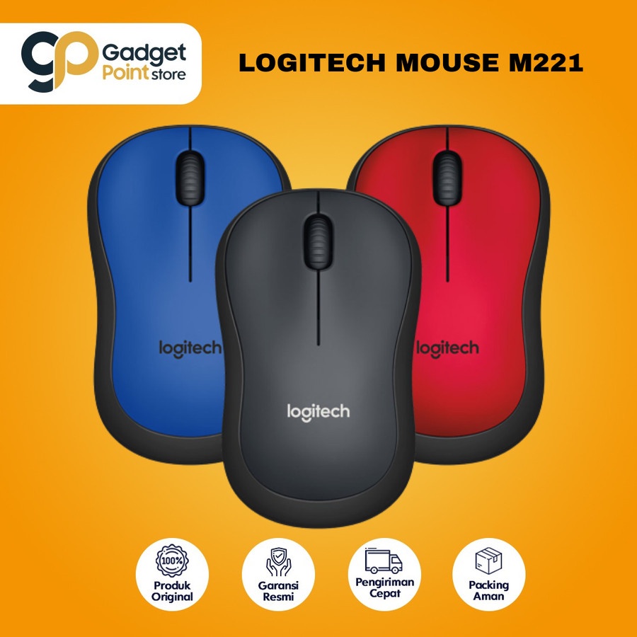 Logitech M221 Silent Wireless Mouse - Original Garansi Resmi 3 Tahun