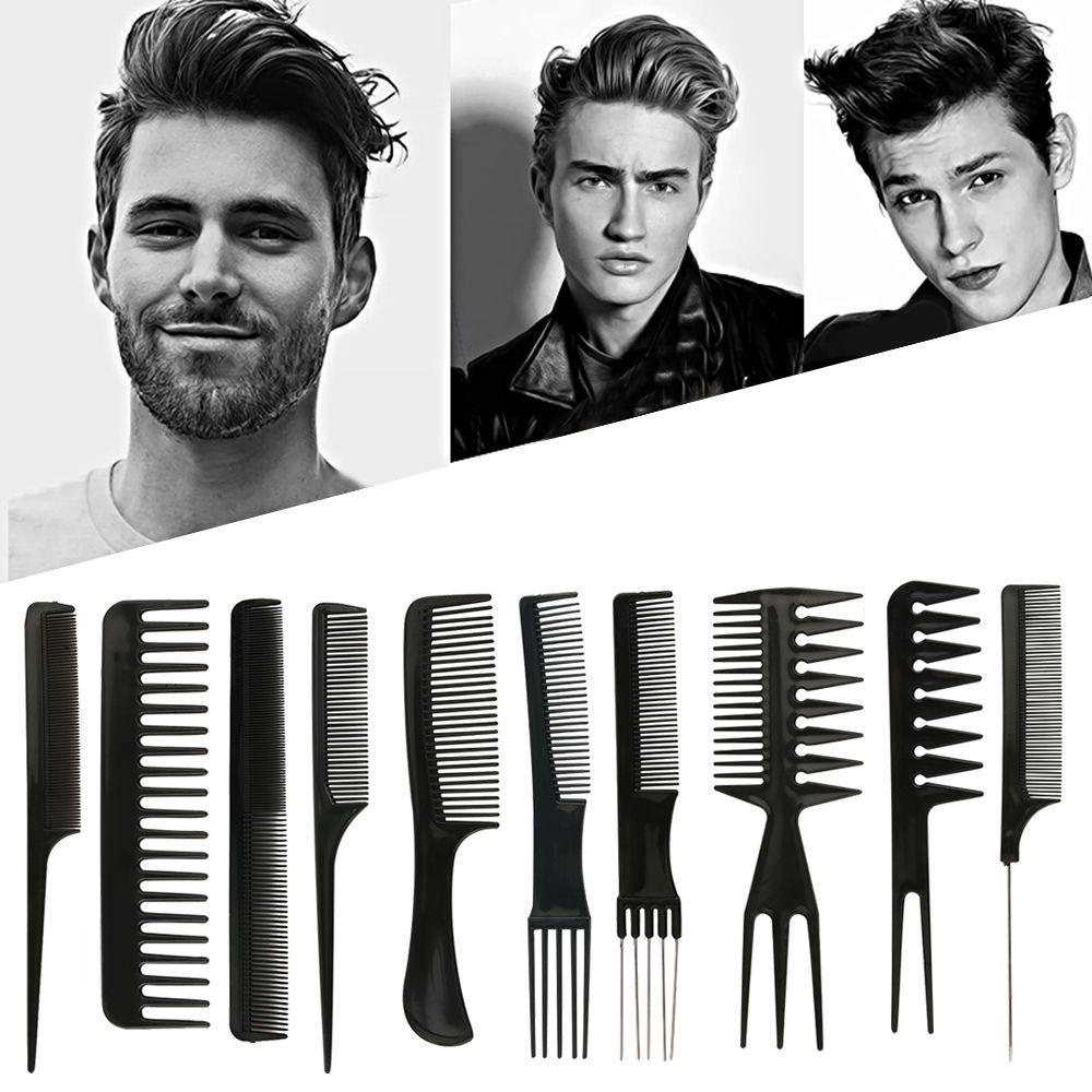 Top 10pcs/Set Sisir Rambut Profesional Kecantikan Barber Styling Tools Salon