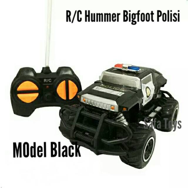Mainan R/C Mobil Police Hummer Bigfoot 1:43