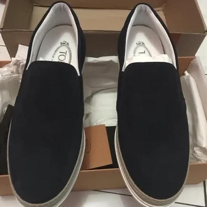promo sepatu pria suede slipon tods original terbaru