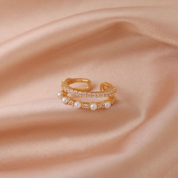 cincin zircon two layer simple ring jci073 (3E3)