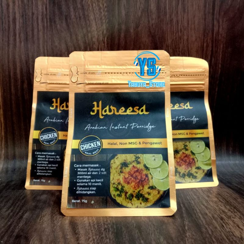 

Bubur Gandum Hareesa - Bubur Instant Harissah Rasa Ayam & Kambing - Bubur Khas Timur Tengah