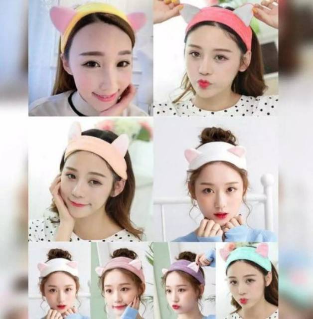 Medan Termurah Cantik Unik Lucu Headband bandana bando Telinga Import bahan lembut