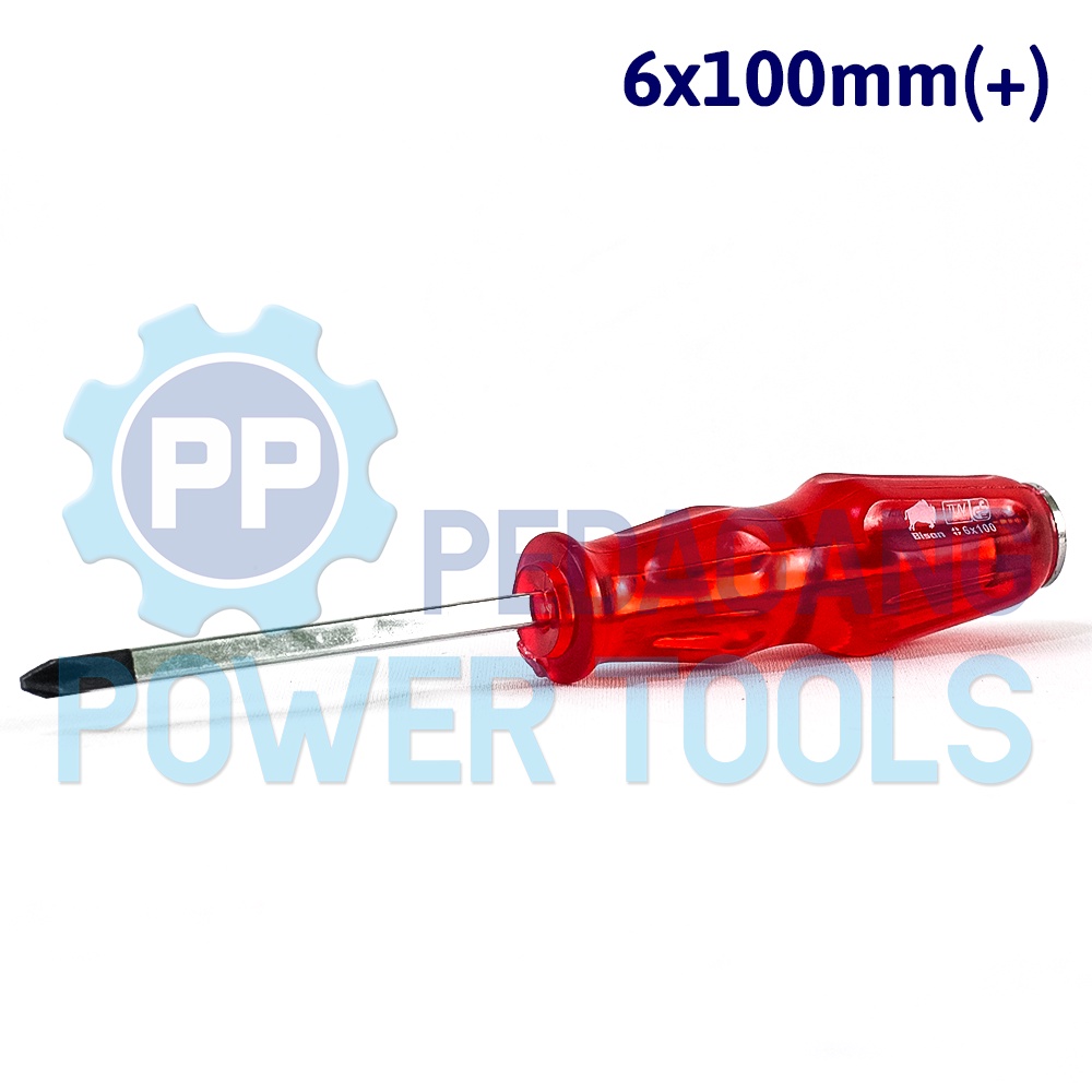 BISON OBENG TEMBUS 4 INCH PLUS 100 KETOK GO THRU IMPACT SCREWDRIVER