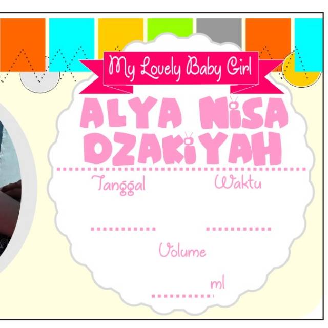 

Stiker baby Alya