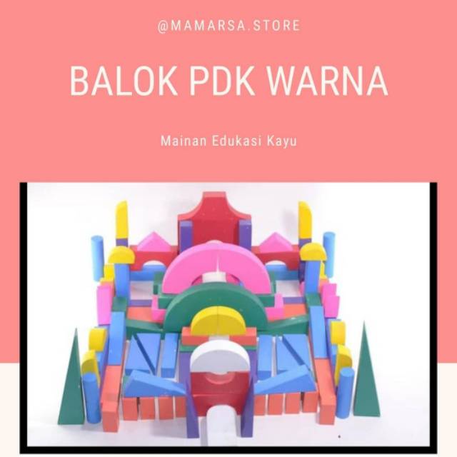 BALOK PDK WARNA | BALOK TERMURAH | BALOK KAYU | MAINAN EDUKASI KAYU | MAINAN KAYU SNI | MAINAN ANAK