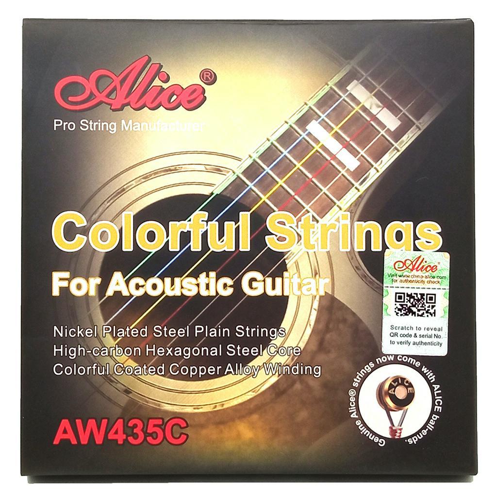 Alice AW435C Super Light Senar Gitar Akustik Warna Pelangi 11-52