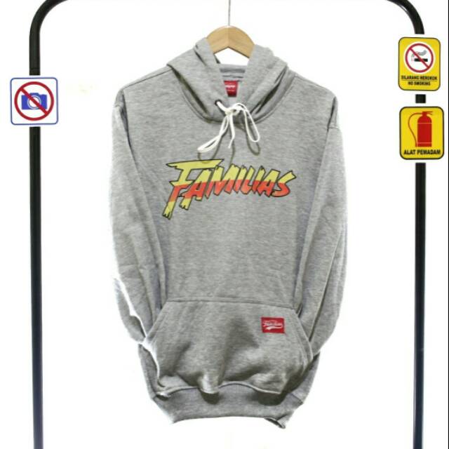 Jaket hoodie sweater familias grey