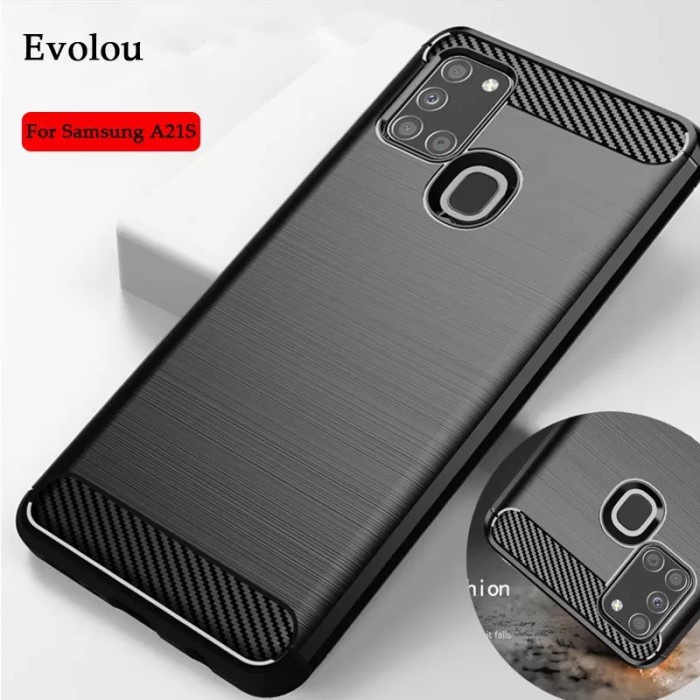 Case Samsung A21S M21 M31 M30S  Soft Case Carbon Original KORI