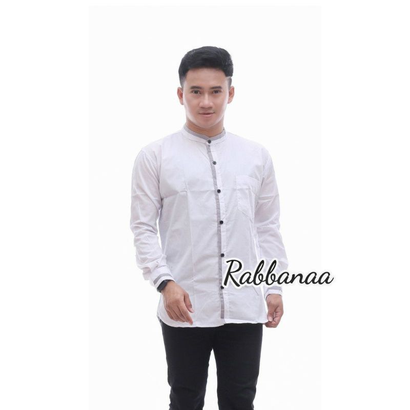 koko putih polos koko putih lengan panjang