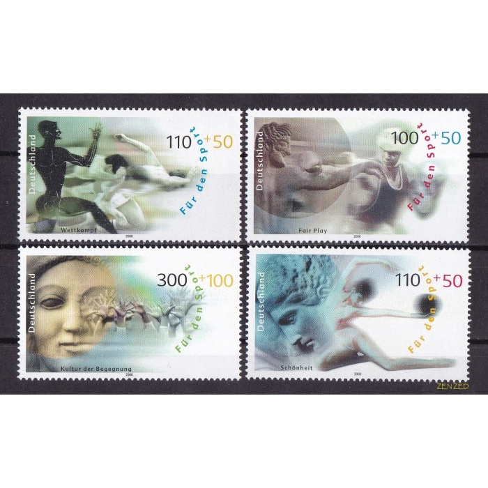 

0569 Perangko Jerman 2000 Sports 4v Unused