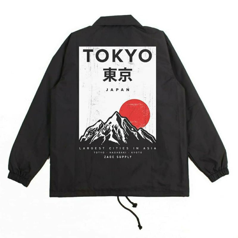 Jaket Coach Japan Culture - Tokyo Black / Jaket Windbreaker / Jaket Pria JAKET WINDBREAKER - JAKET P