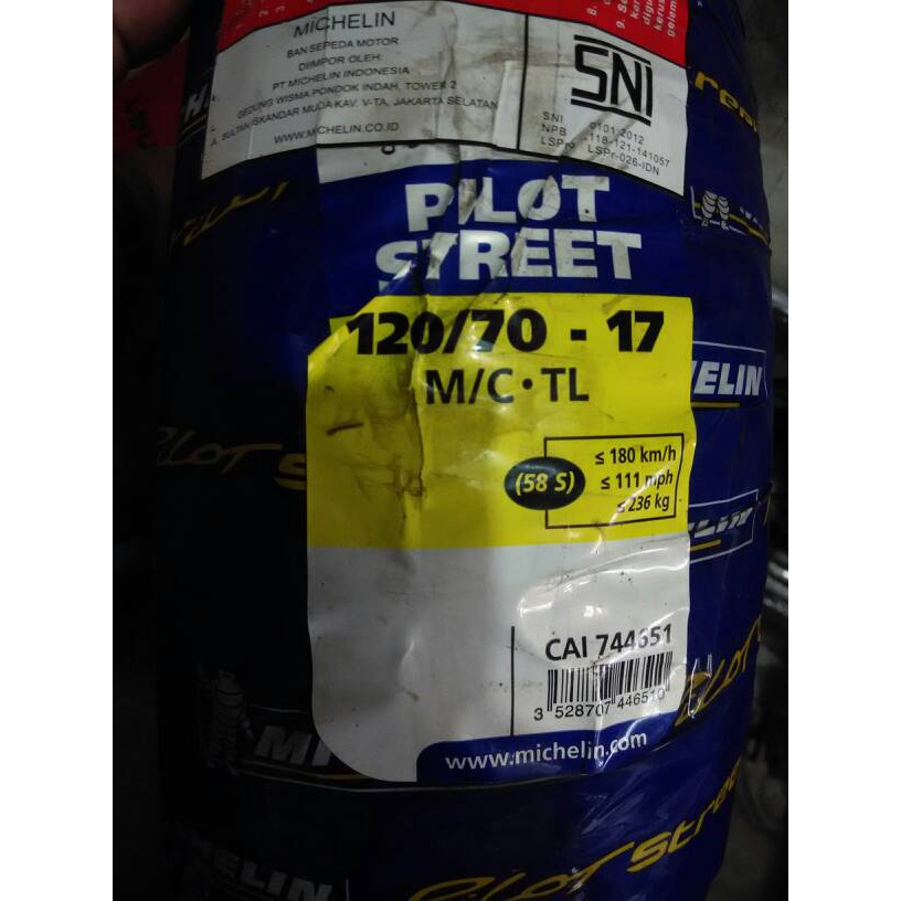 ban luar michelin pilot street 120/70-17 tubeless Ori