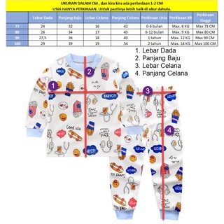 Baju piyama katun bayi cewe cowo laki perempuan lengan Baju piyama katun bayi cewe cowo laki perempuan lengan