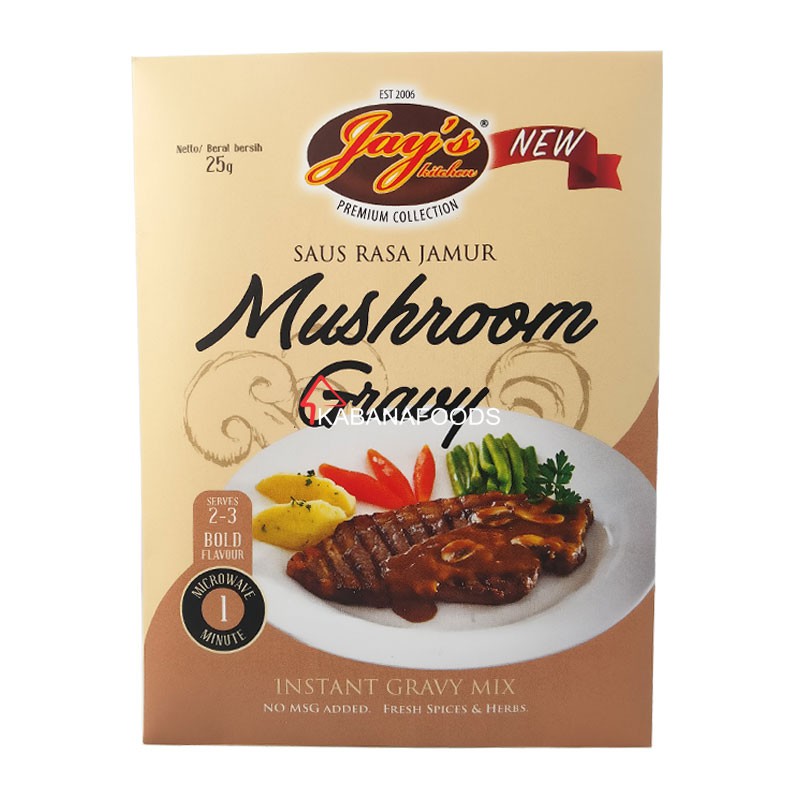 Saus Steak Instan Rasa Jamur Jay S Instant Gravy Mix Mushroom Sauce 25g Shopee Indonesia