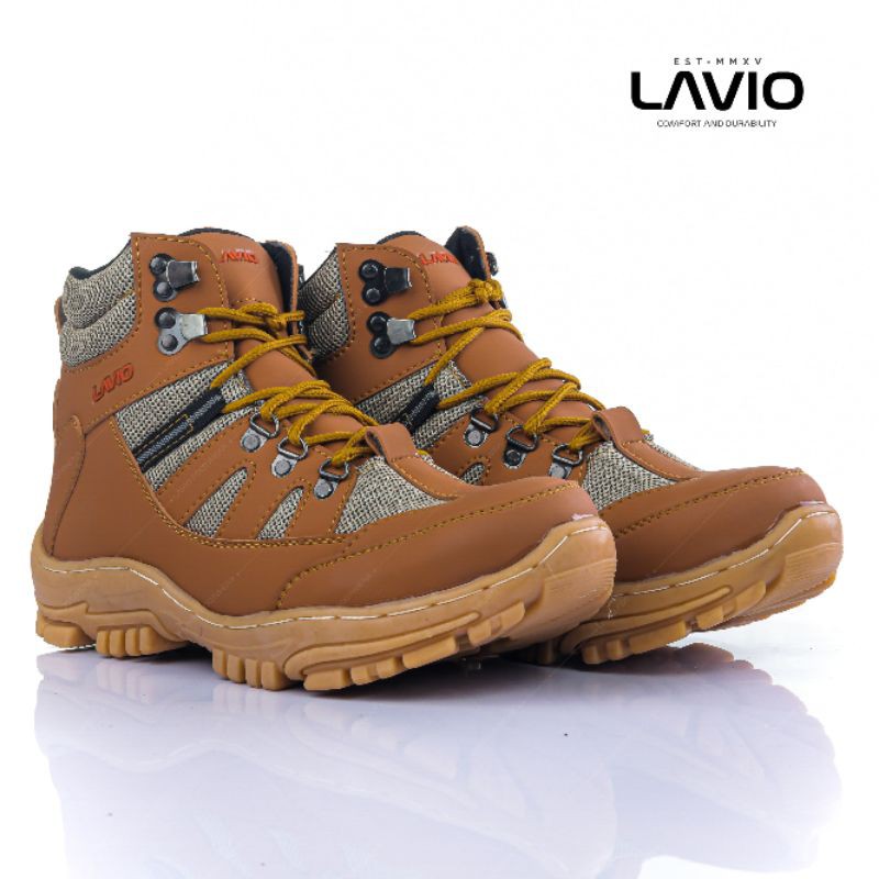 Lavio Armo Sepatu Safety Boots Pria Sol Karet Lentur Anti Licin