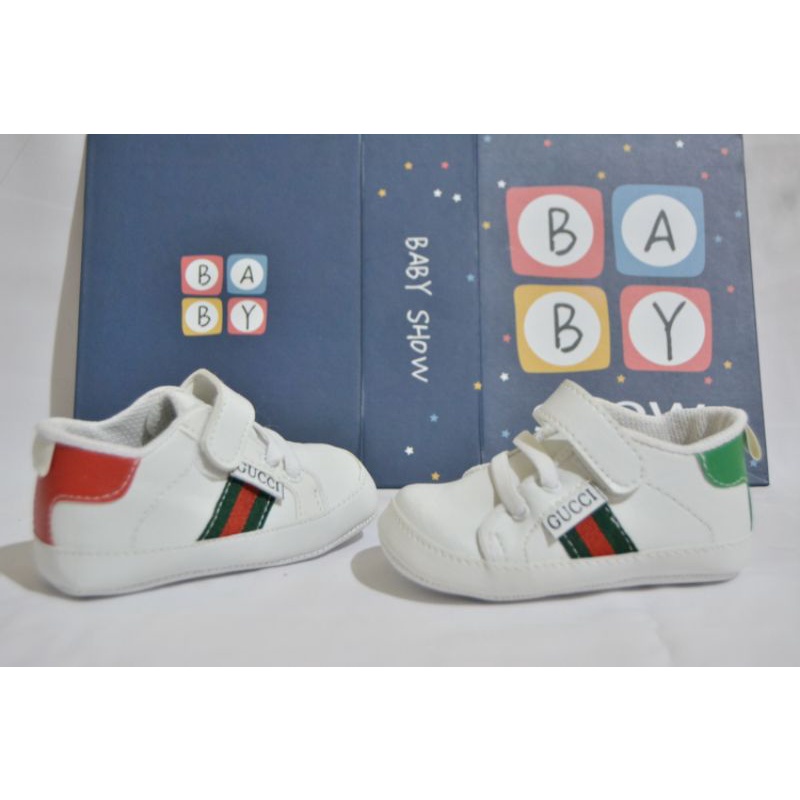 sepatu bayi pre walker bayi unisex sepatu bayi gendong dan belajar jalan unisex GG ace lowtop