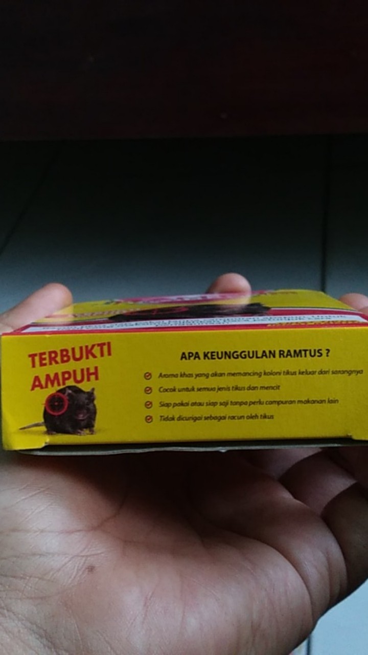 Ramtus Racun Tikus Ampuh Mati Kering Tidak Bau Pembasmi Curut Wirog Mencit Dirumah Di Mobil 2 Pack