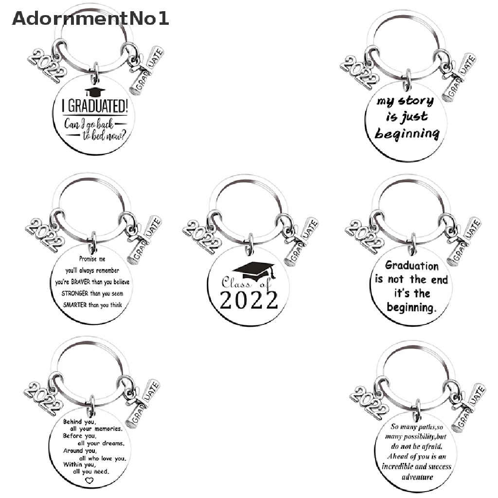 (AdornmentNo1) 1pc Gantungan Kunci Motif Tulisan Graduation 2022 Untuk Hadiah Kelulusan