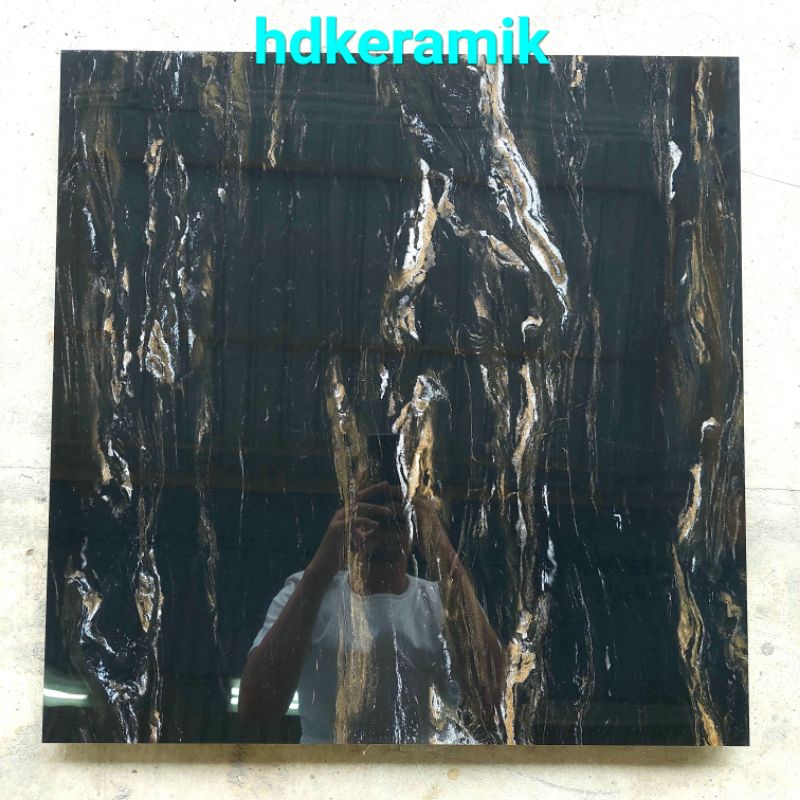 GRANIT HITAM DAPUR GRANITE KIA GOLD RUSH 60X60 = BACA DESKRIPSI