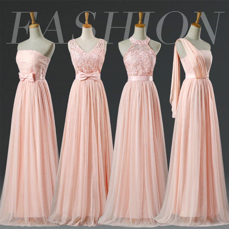 ‎Wanita Muda Ungu Pink Halter Bridesmaid Gaun Wisuda Vestidos Longo Long ‎