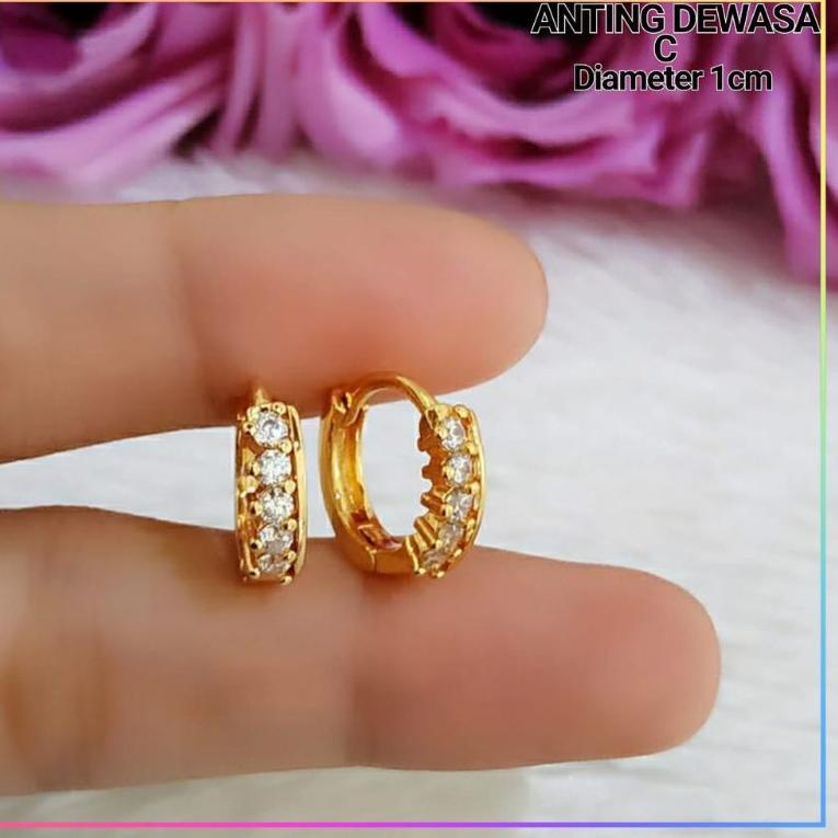 ANTING xuping dewasa anting cetik permata lapis emas {PMR.01Jl22ᵁ}