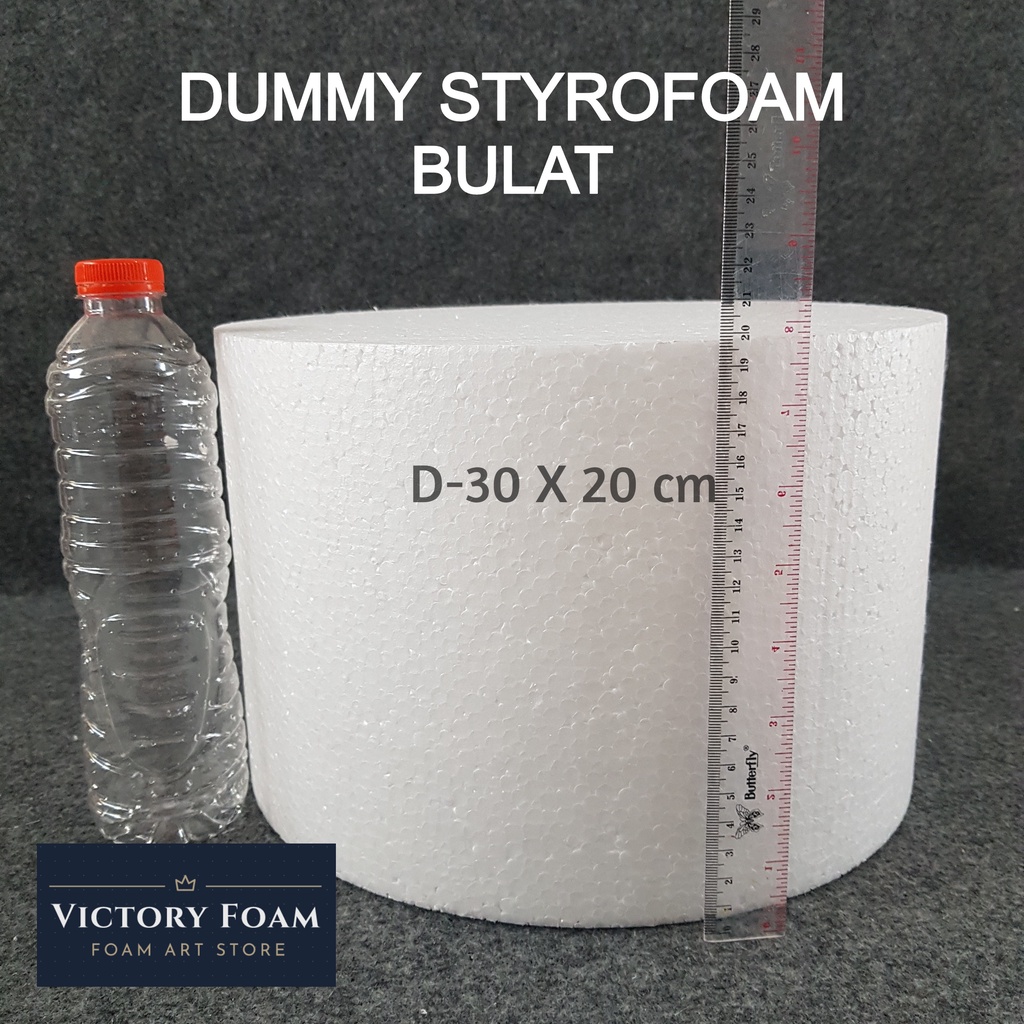 Dummy Styrofoam Bulat Diameter 30cm x 20cm