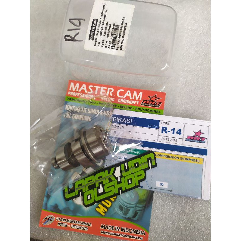 Noken As - Master Cam BRT Type R14 (RACING) Yamaha Jupiter MX 135 - Vixion - R15 - MX-KING - XABRE