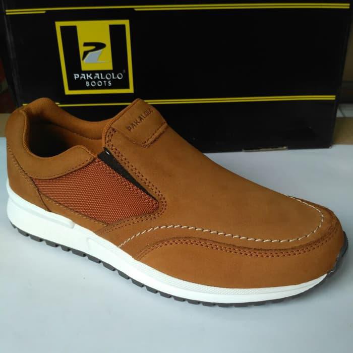SEPATU KULIT CASUAL PAKALOLO N0123 TAN FULL ORIGINAL