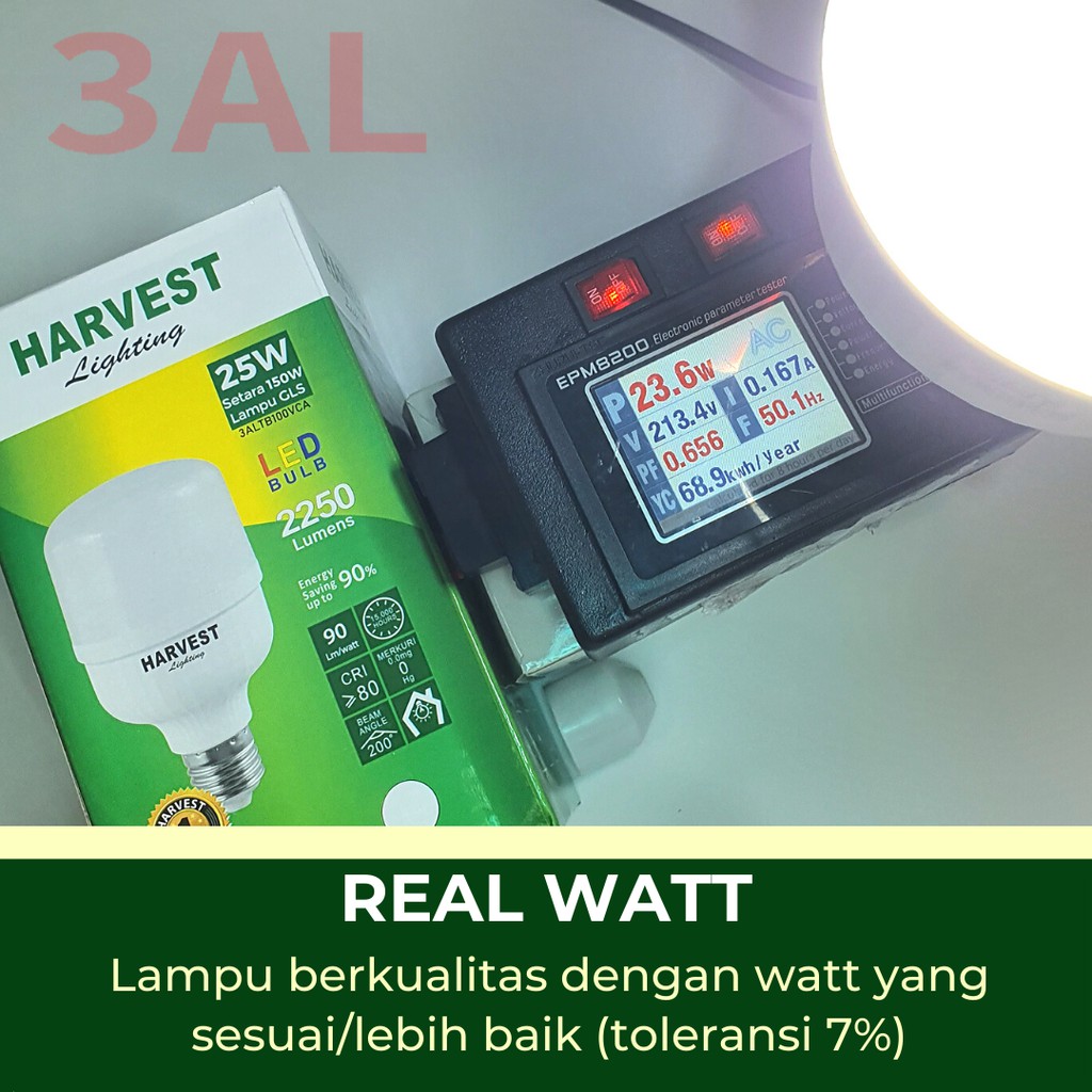 25W - Paket DUO - HARVEST LIGHTING Lampu Kapsul LED T-Bulb 25 watt Lampu Hemat Energi Original Bersertifikat SNI dan Bergaransi