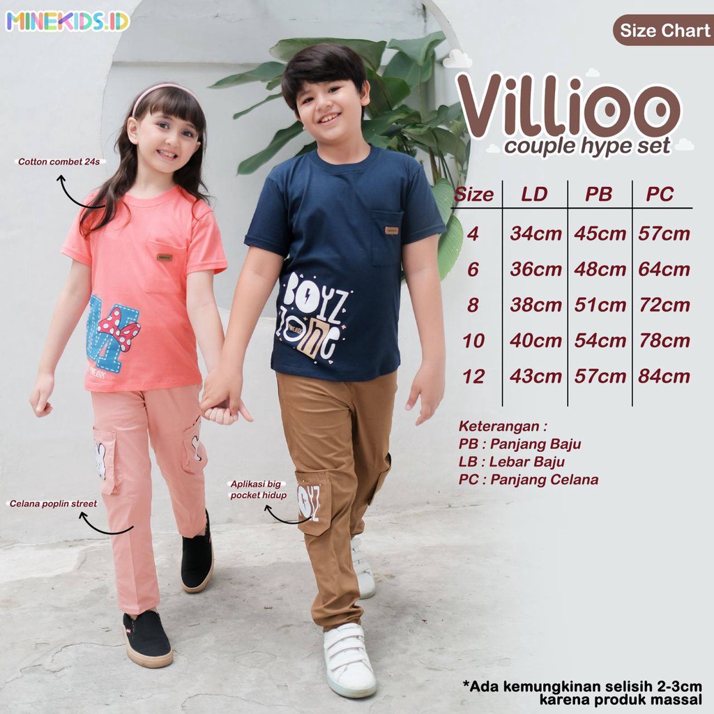 Setelan anak Villio Couple Hype Set By Minekids