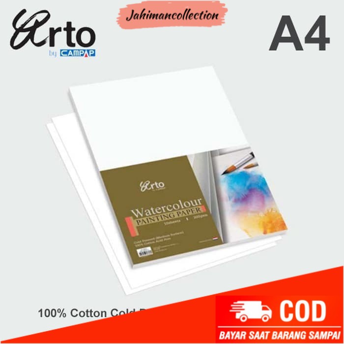 

✨ BISA COD ✨ Arto A4 Watercolour Paper 300 Gsm - 100% Cotton - 10 Sheets