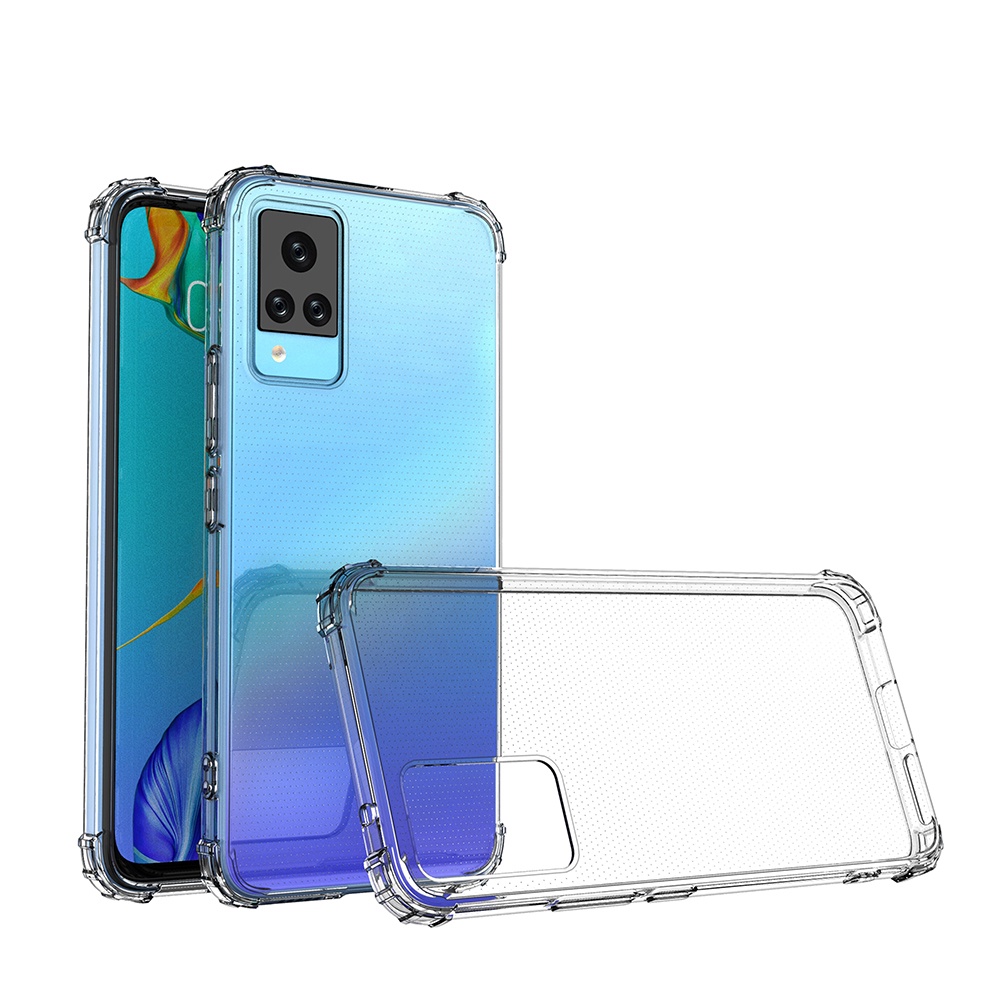 Anticrack Vivo V21 4G V21 5G Silikon Case Bening Transparan Lembut Lentur