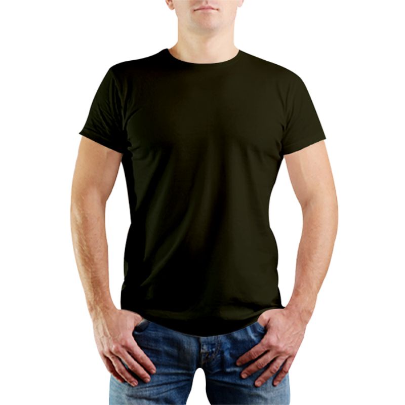 KAOS POLOS HIJAU ARMY/KAOS PRIA/KAOS WANITA/KAOS CUSTOM