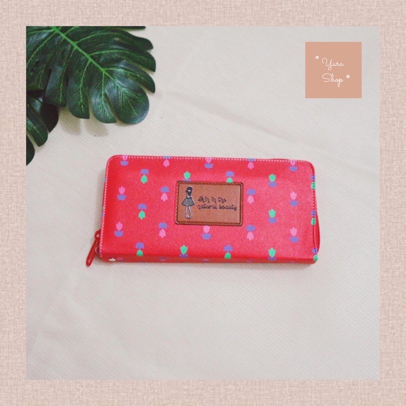 Dompet Panjang Motif Tulip Korea | Shin In The Natural Beauty Wallet | Yurashop