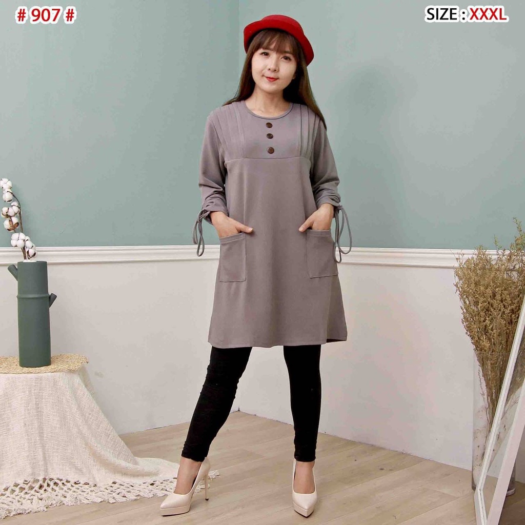 Atasan Tunik wanita model kancing 3