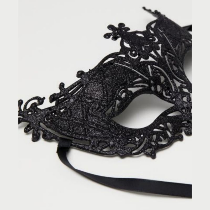 H&amp;M BLACK GLITTERY FANCY DRESS MASK