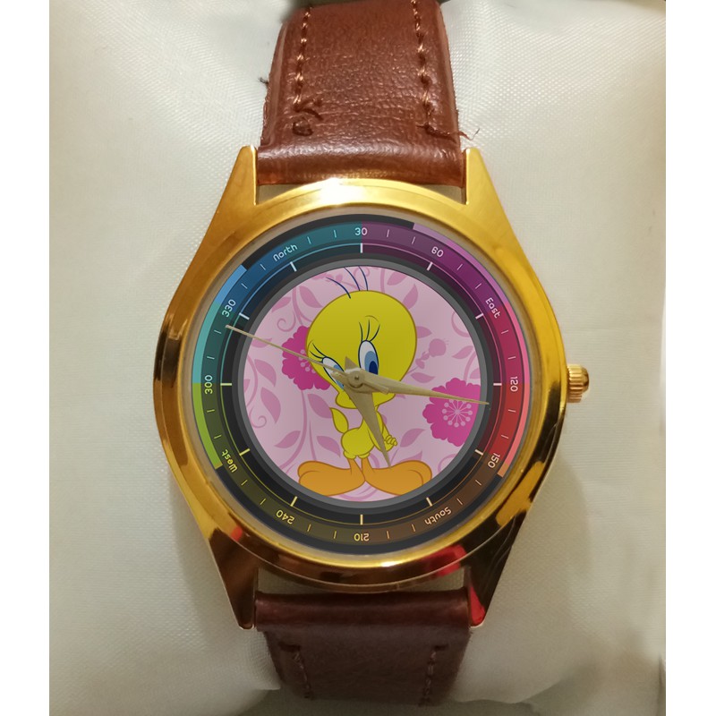 Jam Tangan Kulit Custom Wanita TWEETY New