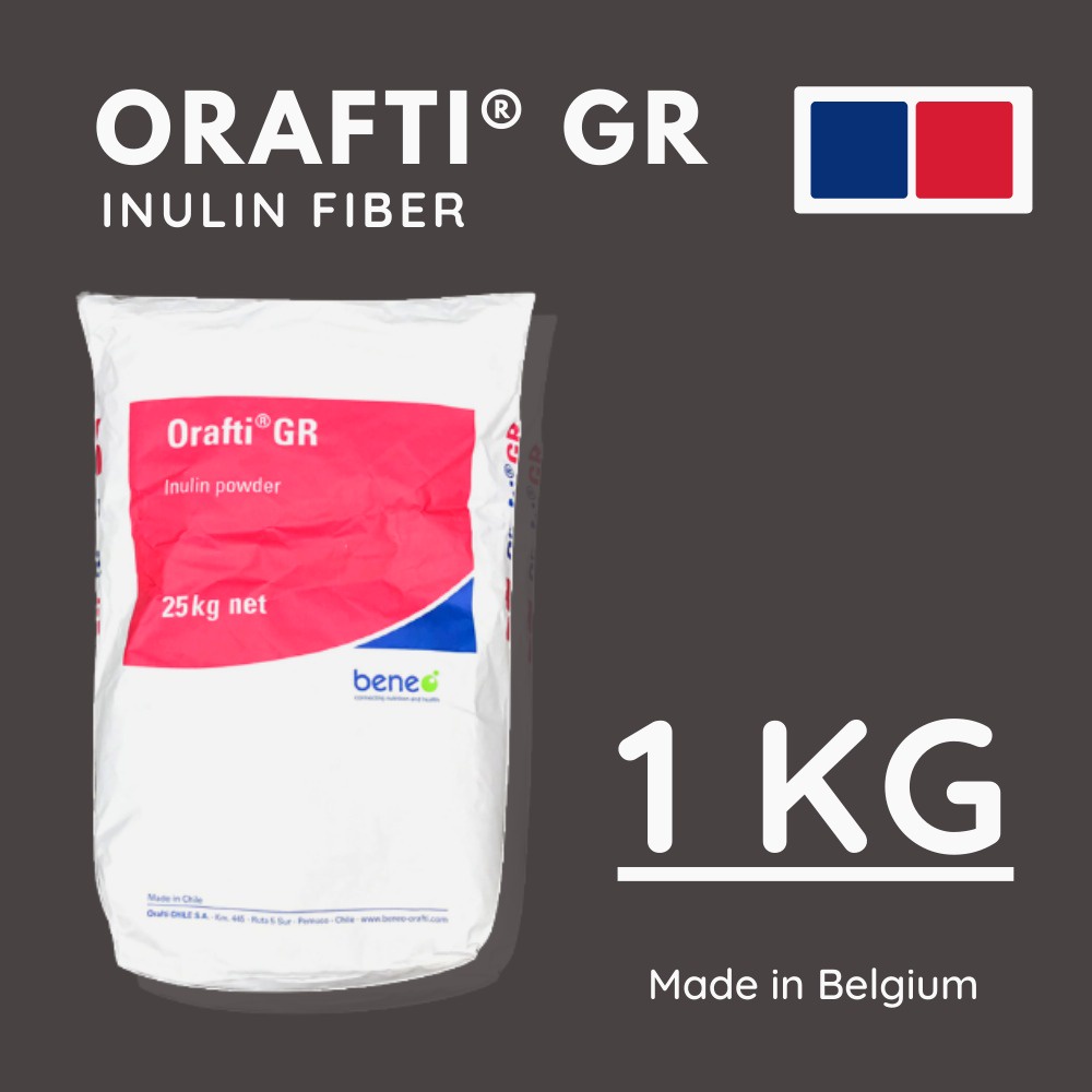 INULIN POWDER / INULIN FIBER POWDER ORAFTI 1KG . ZIPLOCK . Lebih Aman