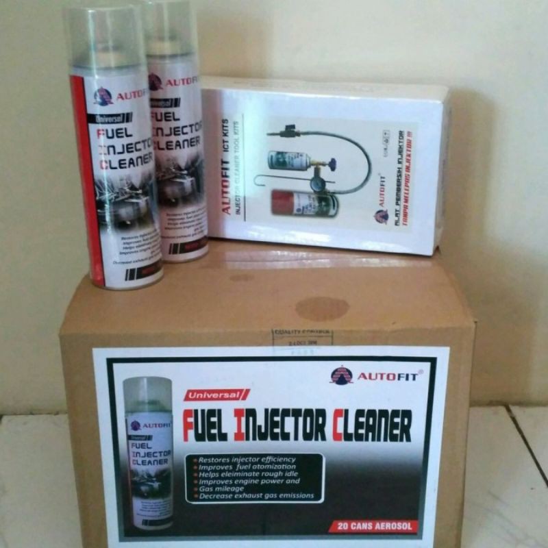 Paket Alat fuel injector cleaner plus cairan injector 500 ml 1 duz 20 kaleng untuk mobil