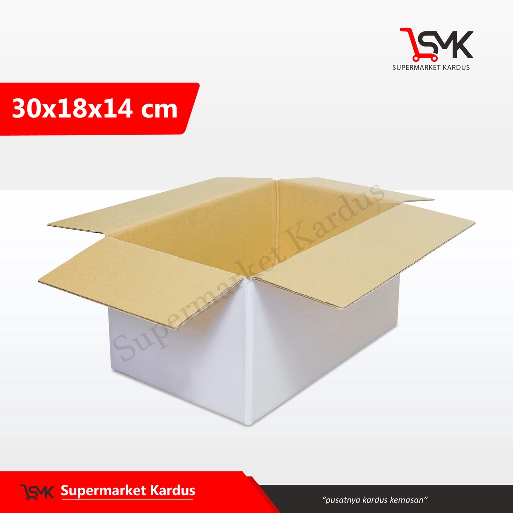

Kardus 30x18x14 cm (Mutiara) Karton/paking/Box Normal/Polos