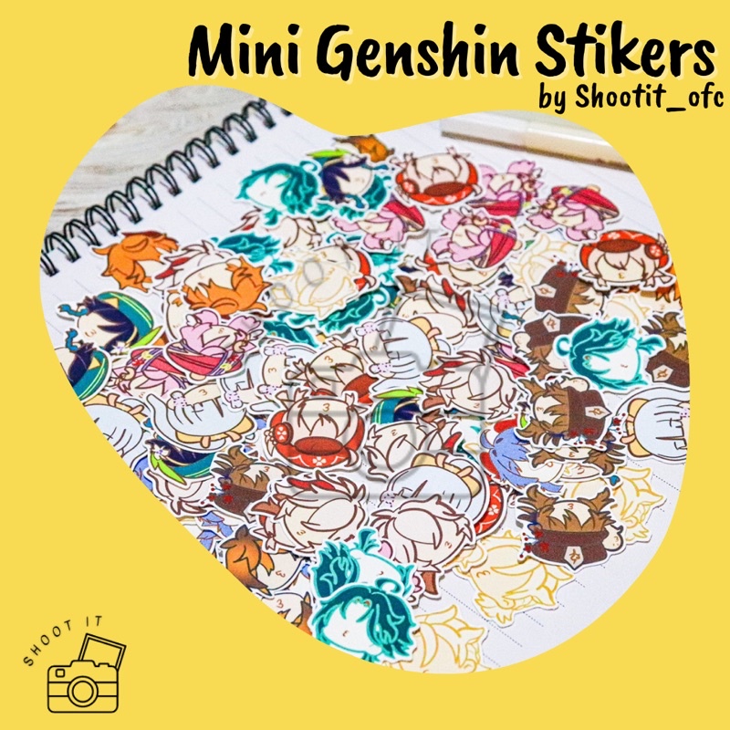 

Shoot It - Mini Genshin Impact Stickers ( Stiker ) Fan Art Lucu Chibi Journaling