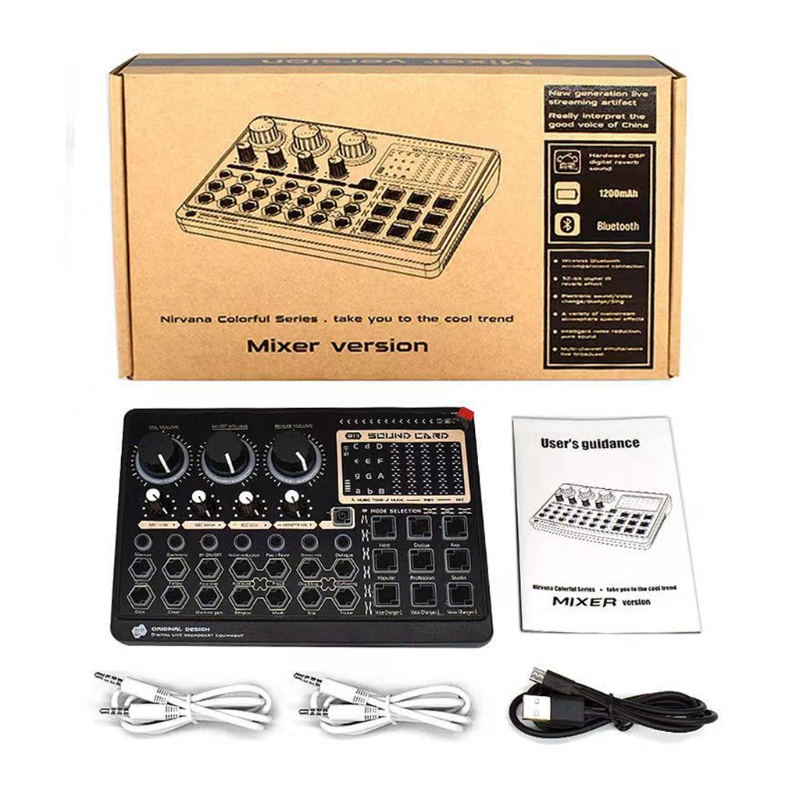 Gro X6mini Multifunctional External Live Sound Card Mixer Card Voice Changer