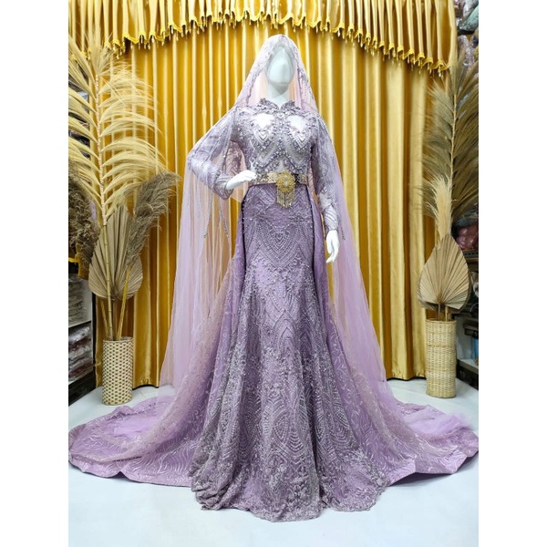 GAUN PENGANTIN MODERN FUL PAYET| GAUN JUBAH|BAJU WEDDING BEREKOR | GAUN MEWAH  FUL PAYET | BAJU PENGANTIN MODERN/SLIM DRESS